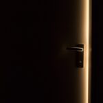 dark, door, door handle